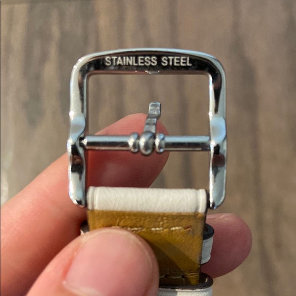 Coach Tan Leather Watch Band with Silver Accents - Picture 5 of 7